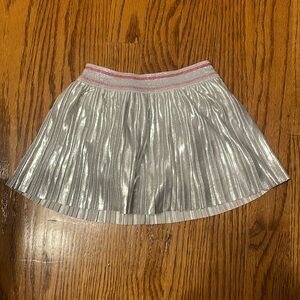 Kate Spade baby girl silver and pink pleated skirt